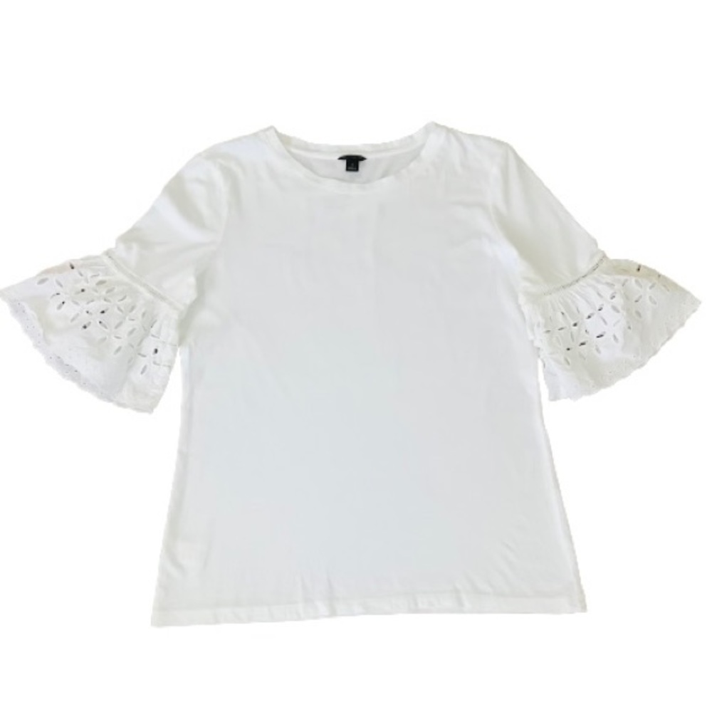 Ann Taylor White Short Sleeve Tee
